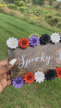 Load and play video in Gallery viewer, “Spooky Season ” Wood Sign | Halloween Collection
