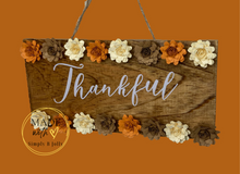 Load image into Gallery viewer, “Thankful” Wood Sign | Fall Collection
