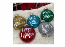 Load image into Gallery viewer, Winter/Holiday - Glitter Christmas Ornaments
