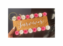 Load image into Gallery viewer, “Survivor” Wood Sign | Breast Cancer Awareness
